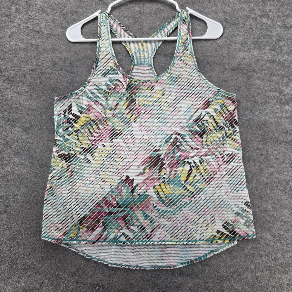 Prana Tank Top Womens Small Multicolor Racerback Yoga Shirt Floral Print